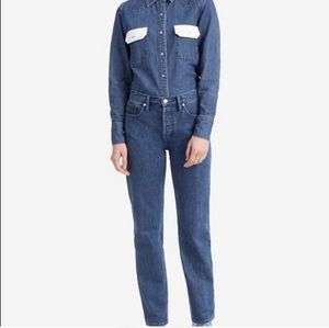 Calvin Klein Jeans SET straight high rise size 25/32 + jeans shirt XS!